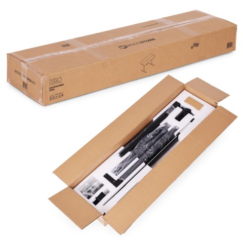 Biurko elektryczne stojące 120x60 cm regulacja wysokości 72-117 cm czarne ModernHome