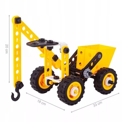 Klocki konstrukcyjne 8w1 pojazdy edukacyjne zestaw walizka 100 el