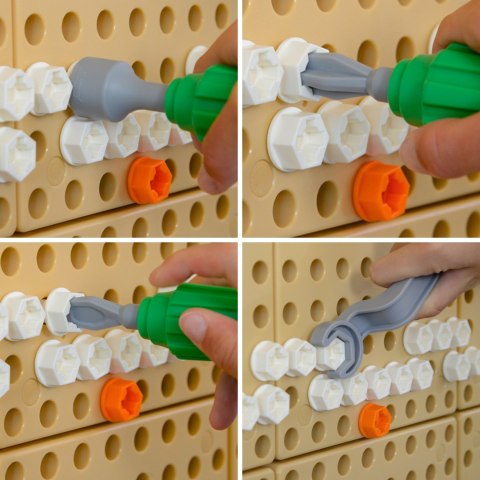 MASTERKIDZ Ręczne Narzędzia 6 Elementów Śrubokręt Klucz - Tablica Naukowo-Edukacyjna STEM