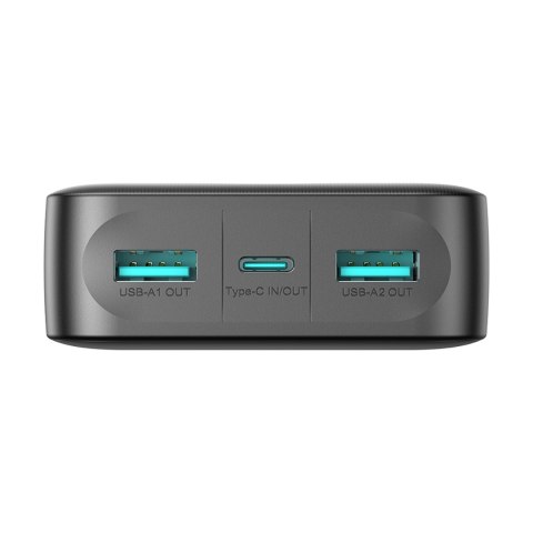 Powerbank JR-PBF14 20000mAh 2.4A 2x USB-A 1x USB-C - czarny
