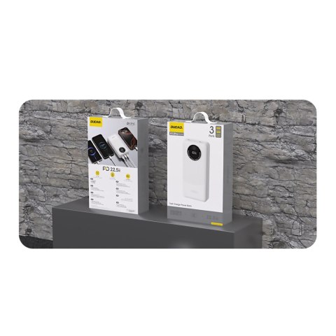 Powerbank K12Pro 20000mAh 22.5W PD USB-A USB-C - biały