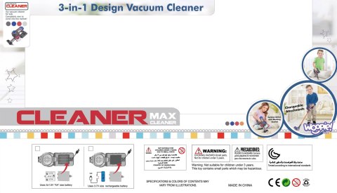 Interaktywny Odkurzacz Pionowy 3w1 dla Dzieci z Funkcją Ssania