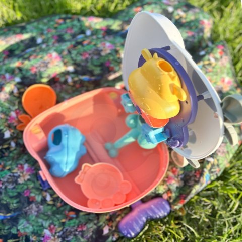 WOOPIE Zestaw do Piasku 3w1 Walizka Krówka Stolik Wodny