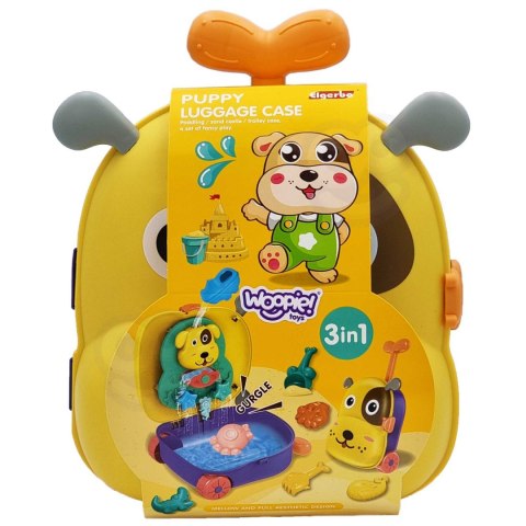 WOOPIE Zestaw do Piasku 3w1 Walizka Piesek + Zabawka Wodna - 8 szt.