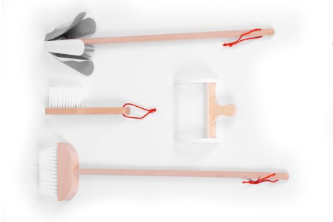 DREWNIANY ZESTAW DO SPRZĄTANIA WÓZEK ECOTOYS