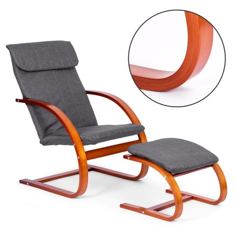 FOTEL FIŃSKI BUJANY Z PODNÓŻKIEM FINKA LEŻANKA DO SALONU MODERNHOME