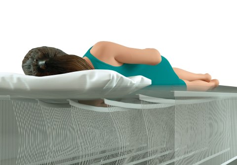 MATERAC DMUCHANY DLA DZIECI DO SPANIA 157X88X18 CM NIEBIESKI INTEX 66803NP BLUE