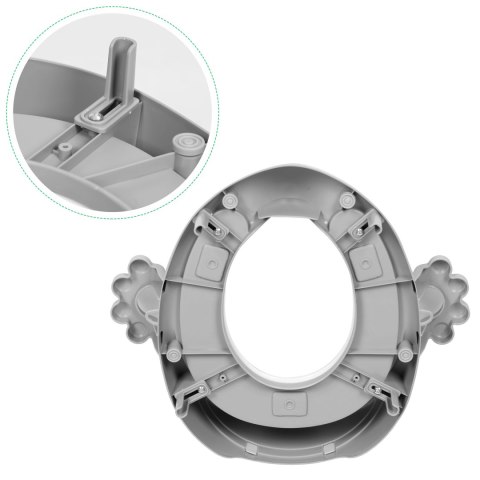 NAKŁADKA NA TOALETĘ DLA DZIECI UCHWYTY MIĘKKA PODUSZKA SZARA ECOTOYS