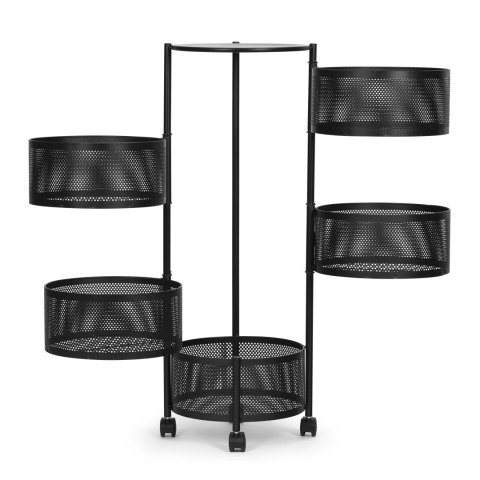 REGAŁ KUCHENNY POMOCNIK ORGANIZER OBROTOWE PÓŁKI 5 POZIOMÓW METAL MODERNHOME