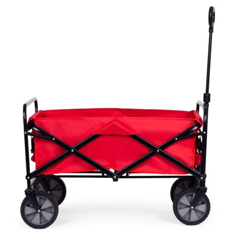 WÓZEK TRANSPORTOWY SKŁADANY DUŻY WÓZEK OGRODOWY PLAŻOWY CZERWONY 47X105 CM MULTIGARDEN