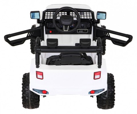 Autko Jeep Dark Night na akumulator dla dzieci Biały + Wolny Start + EVA + Audio LED
