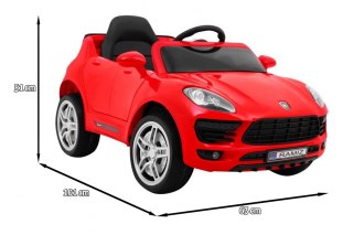 Autko Turbo-S na akumulator dla dzieci Czerwony Suv + Pilot