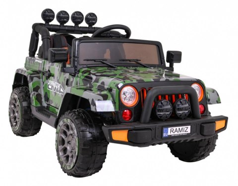 Auto Terenowe Full Time 4WD dla dzieci Lakier Moro + Napęd 4x4 + Pilot + Audio LED + Schowek