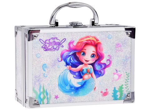 Brokatowy Kuferek piękności SYRENKA Zestaw kosmetyków do makijażu ZA5586