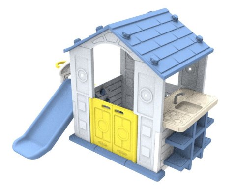 Dom Z Zjeżdżalnią i Zlewem Niebieski Dach