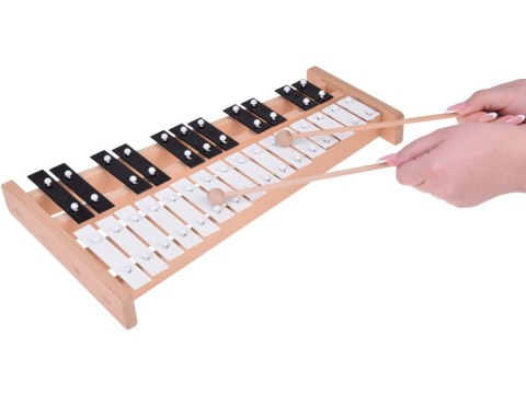 Drewniane Cymbałki dzwonki chromatyczne 27 tonów + pałeczki IN0179