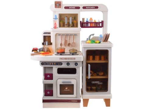 Interaktywna beżowa kuchnia dla dzieci + efekty: światło dźwięk para ZA5766