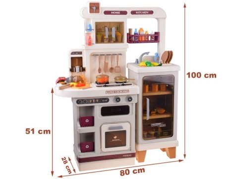 Interaktywna beżowa kuchnia dla dzieci + efekty: światło dźwięk para ZA5766
