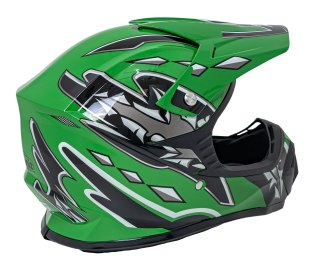 Kask Motocyklowy Enduro Zielony M