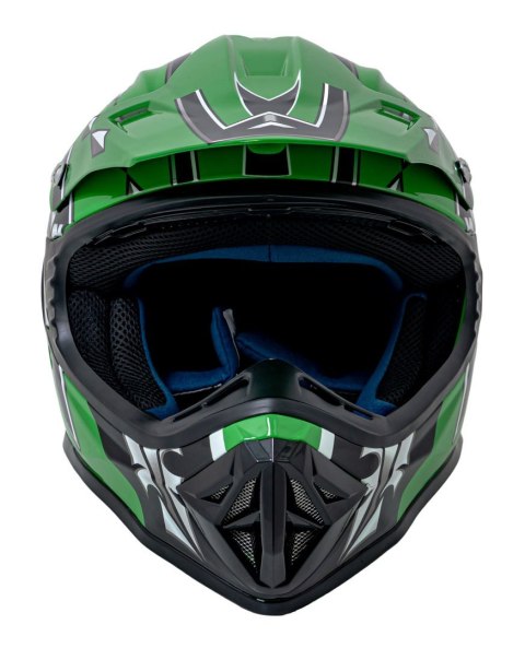Kask Motocyklowy Enduro Zielony M