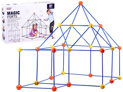 Klocki konstrukcyjne DUŻE SŁOMKI rurki 81el ZA3873