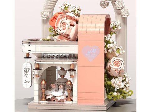 Klocki Romantyczna sala ślubna z witryną + kwiaty i suknia 1047-ele ZA5739
