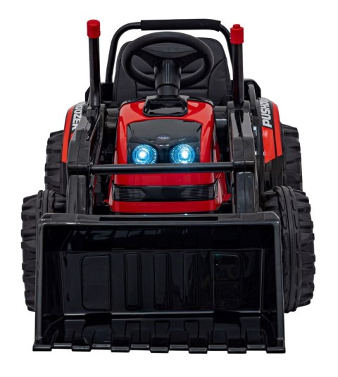 Koparka Traktor na akumulator dla dzieci Czerwony + Ruchome Ramię Łyżka + Pilot + Wolny Start + Radio FM + LED