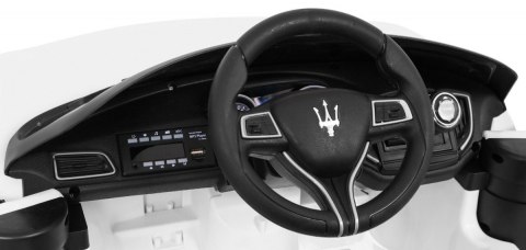 Maserati Ghibli na akumulator dla dzieci Biały + Pilot