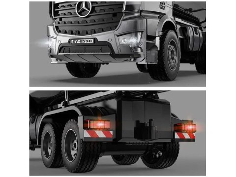 Mercedes Arocs METALOWA wywrotka sterowana EE ruchoma naczepa 1:20 RC0667