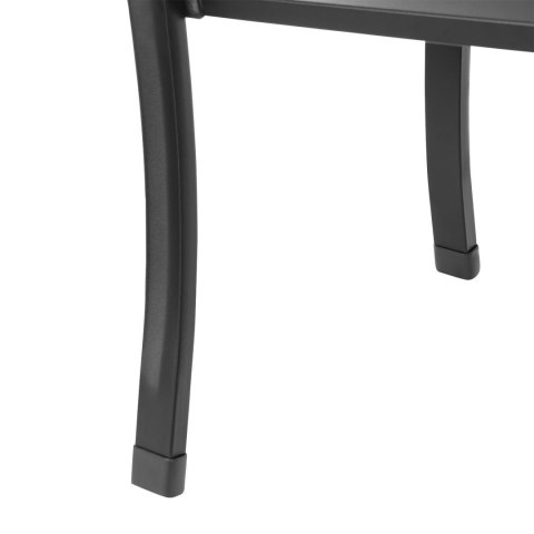 AŻUROWA ŁAWKA OGRODOWA Z OPARCIEM PARKOWA NA TARAS BALKON METALOWA KONSTRUKCJA