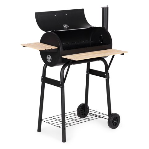 DUŻY GRILL OGRODOWY Z TERMOMETREM KOMIN 3 PÓŁKI KOŁA MULTIGARDEN