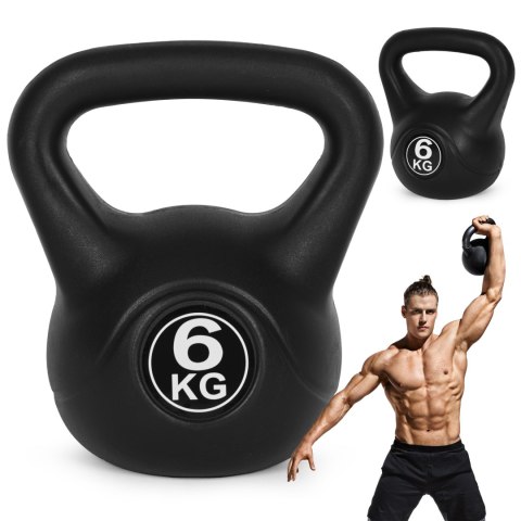 KETTLEBELL KETTLE 6 KG DO ĆWICZEŃ HANTLA KULA ODWAŻNIK OBCIĄŻENIE CIĘŻAR FITNESS MODERNHOME