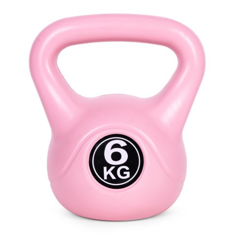 KETTLEBELL KETTLE 6 KG DO ĆWICZEŃ HANTLA KULA ODWAŻNIK OBCIĄŻENIE CIĘŻAR FITNESS RÓŻOWY MODERNHOME