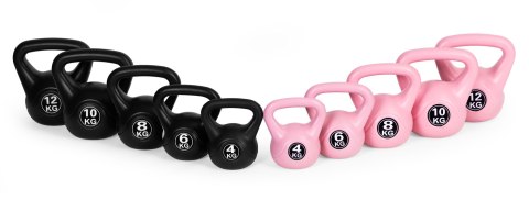 KETTLEBELL KETTLE 6 KG DO ĆWICZEŃ HANTLA KULA ODWAŻNIK OBCIĄŻENIE CIĘŻAR FITNESS RÓŻOWY MODERNHOME