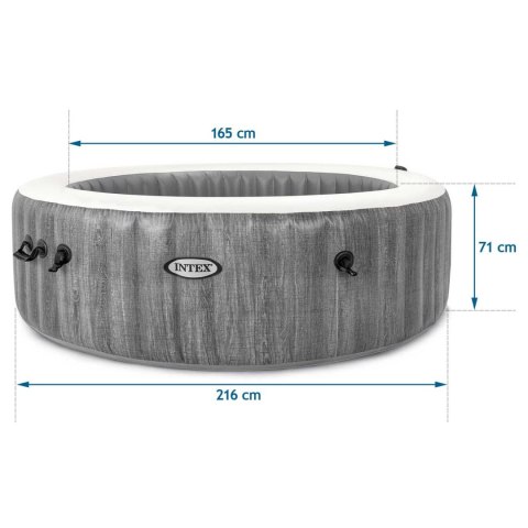 NADMUCHIWANE SPA BASEN Z HYDROMASAŻEM 6 OS. 216X71 CM WIFI AKCESORIA PREMIUM INTEX 28442