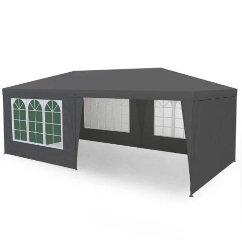 NAMIOT PAWILON OGRODOWY HANDLOWY 3X6 M 6 ŚCIANEK SZARY MULTIGARDEN