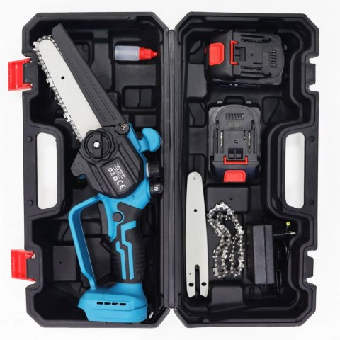 PIŁA ŁAŃCUCHOWA AKUMULATOROWA MINI PILARKA RĘCZNA SILNIK BEZSZCZOTKOWY 21V + WALIZKA