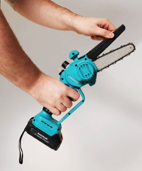 PIŁA ŁAŃCUCHOWA AKUMULATOROWA MINI PILARKA RĘCZNA SILNIK BEZSZCZOTKOWY 21V + WALIZKA