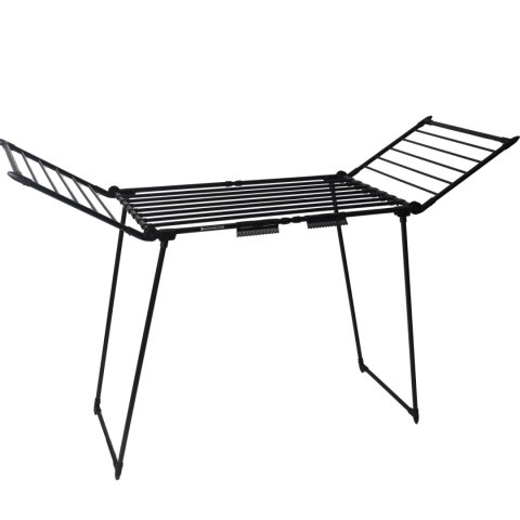 SUSZARKA NA PRANIE ODZIEŻ BIELIZNĘ STOJĄCA ROZSUWANA BALKONOWA 27 METRÓW CZARNA