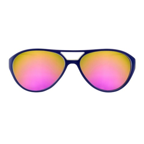 Okulary niebieskie lustrzane soczewki + etui 36m+