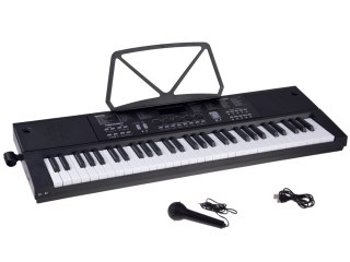 Organy KEYBOARD KLASYCZNY 61-klawiszy w dotyku jak drewno + mikrofon IN0184