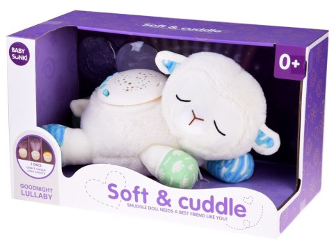 Projektor OWIECZKA Lampka maskotka pluszak gwiazdki kołysanki szum ZA4797