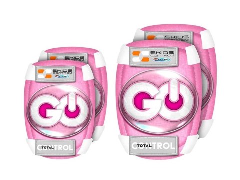 Regulowany zestaw ochronny dla dzieci Kask + ochraniacze RÓŻOWY SP0856