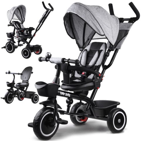 Rowerek dziecięcy trójkołowy Tiny Bike 3w1 z daszkiem OBRACANY SP0650