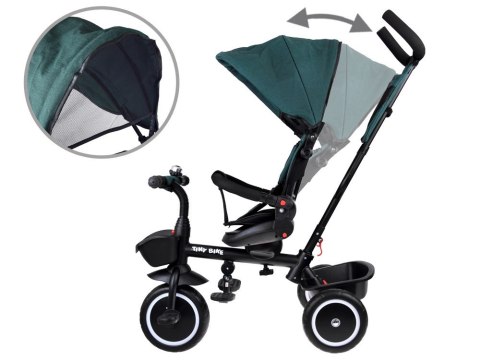 Rowerek dziecięcy trójkołowy Tiny Bike 3w1 z daszkiem OBRACANY SP0650