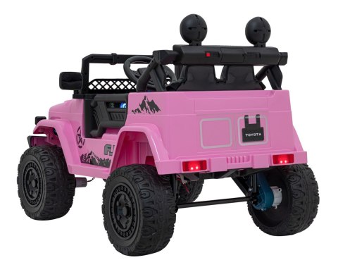 Toyota FJ Cruiser dla dzieci Różowy + Pilot + Napęd 4x4 + Audio LED + EVA + Wolny Start