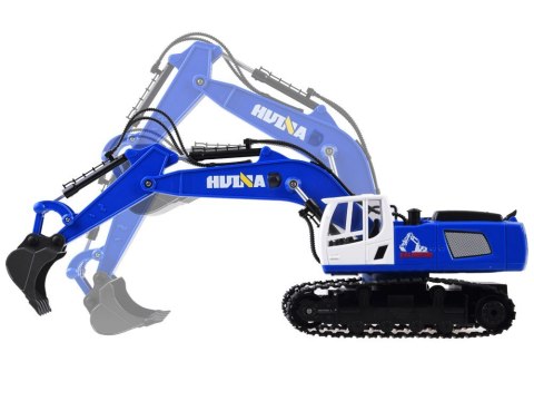 Zdalnie sterowana niebieska KOPARKA - gąsienice pilot RC0593