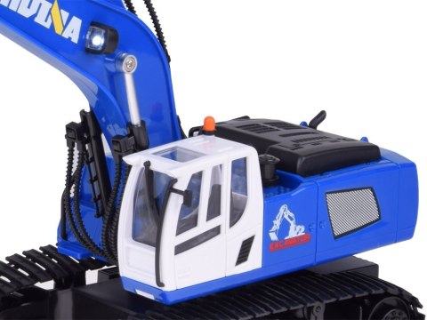 Zdalnie sterowana niebieska KOPARKA - gąsienice pilot RC0593