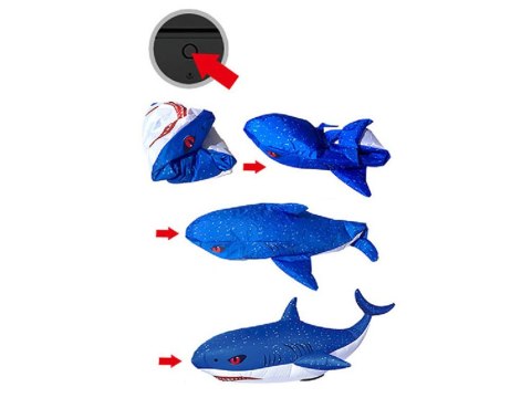 Zdalnie sterowany duży Dmuchany Rekin - 360° zabawy bez ograniczeń RC0720