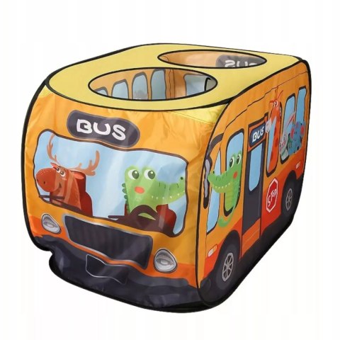 Duży namiot dla dzieci do zabawy Wesoły Autobus samo rozkładający się